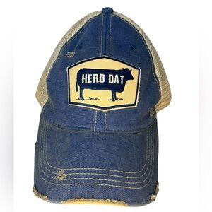 *Blue and Beige 'Herd Dat' Cap